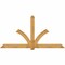 Ekena Millwork Redmond Rough Sawn Timber Gable Bracket, Western Red Cedar, 108"W x 54"H x 4"D x 6"F, 12/12 Pitch GBW108X54X0406RED00RWR - alternate 1